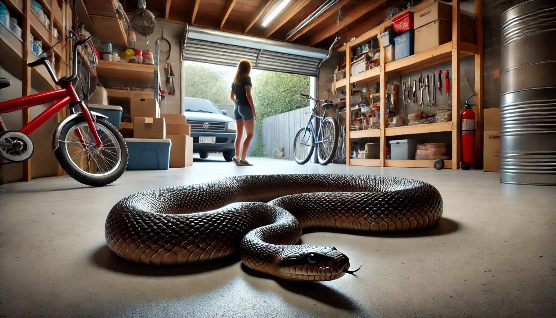 Snake in garage